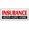 Signmission INSURANCE AUTO LIFE FIRE BANNER SIGN home auto vehicle house fire B-96 Insurance Auto Life Fire - alternate 1